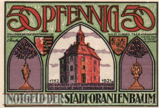 Oranienbaum - 50  Pfennig (#SS1024_1-2-1-1_UNC)