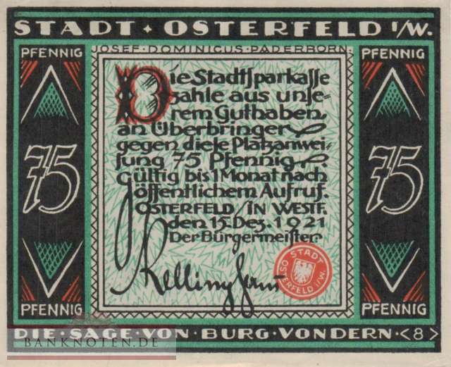 Osterfeld - 75  Pfennig (#SS1033_2-8_AU)