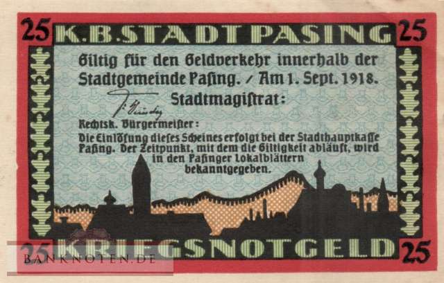 Pasing - 25  Pfennig (#SS1050_1b_AU)