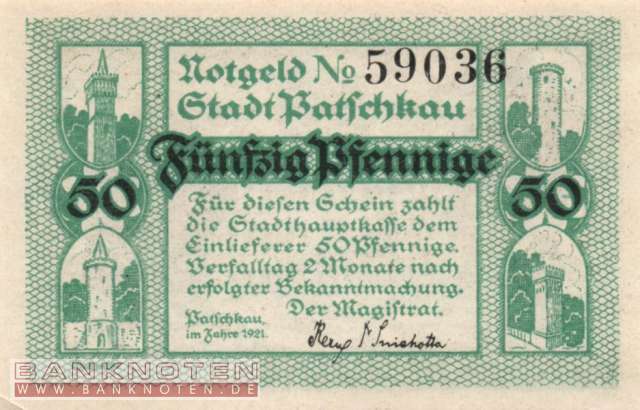 Patschkau - 50  Pfennig (#SS1052_1-3_UNC)