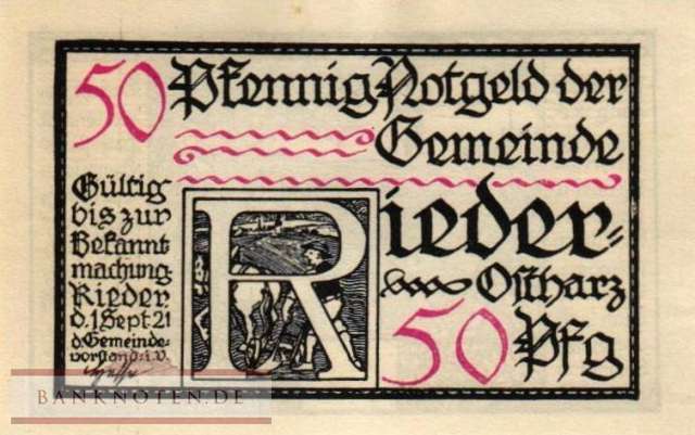 Rieder - 50  Pfennig (#SS1122_2a-3_UNC)
