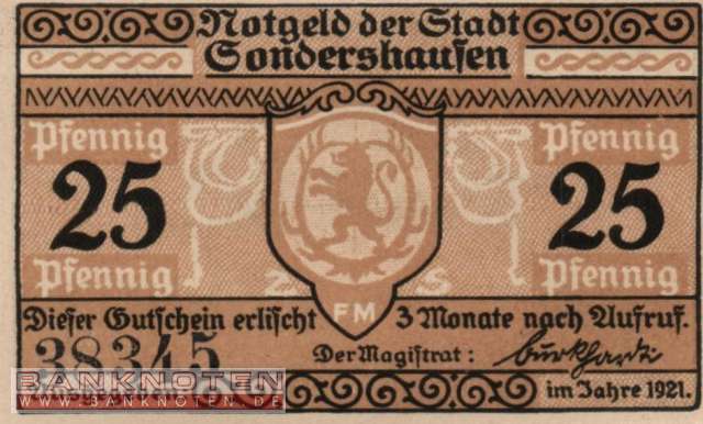 Sondershausen - 25  Pfennig (#SS1241_1a-2_UNC)