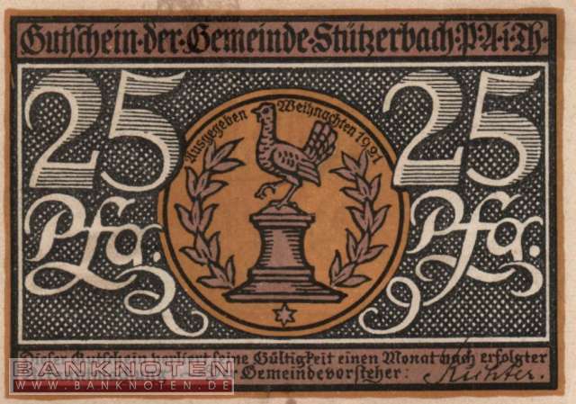Stützerbach, Preußischer Anteil - 25  Pfennig (#SS1286_1a-3-2_UNC)