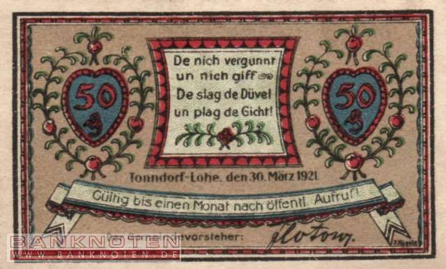 Tonndorf-Lohe - 50  Pfennig (#SS1330_1a-3_UNC)