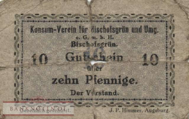 Bischofsgrün - 10  Pfennig (#TVA0670_05-1_VG)