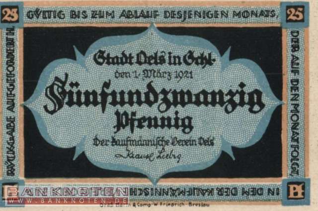 Oels - 25  Pfennig (#TVA5320_5-21_UNC)