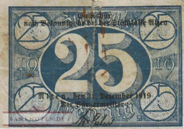 Alzey - 25  Pfennig (#VAA013_1b_VG)