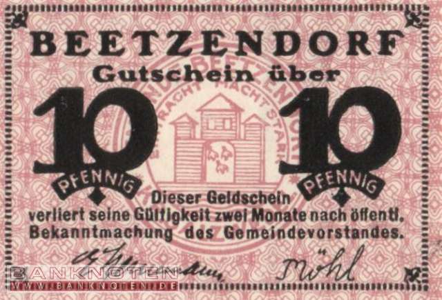 Beetzendorf - 10  Pfennig (#VAB015_1e_UNC)