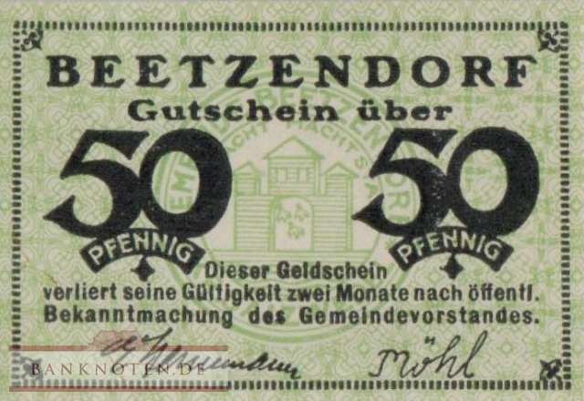 Beetzendorf - 50  Pfennig (#VAB015_1f_UNC)