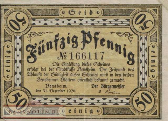 Bensheim - 50  Pfennig (#VAB020_2_F)