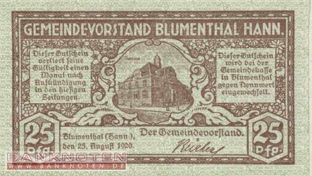 Blumenthal - 25  Pfennig (#VAB065_4a_UNC)