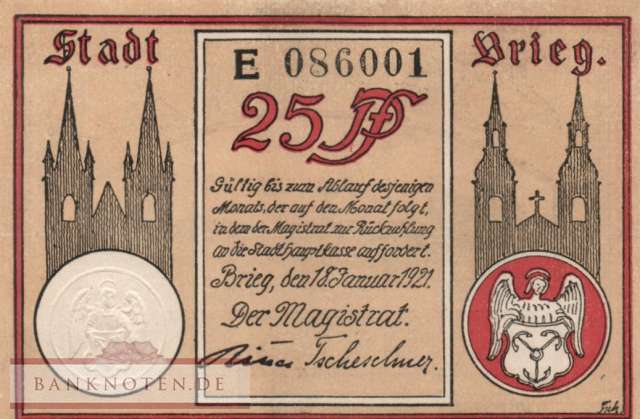 Brieg - 25  Pfennig (#VAB089_4a_UNC)