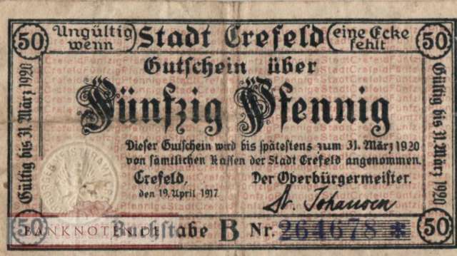 Crefeld - 50  Pfennig (#VAC029_2_VF)