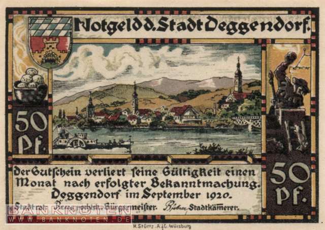 Deggendorf - 50  Pfennig (#VAD008_5b_UNC)