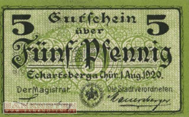 Eckartsberga - 5  Pfennig (#VAE005_1a_UNC)