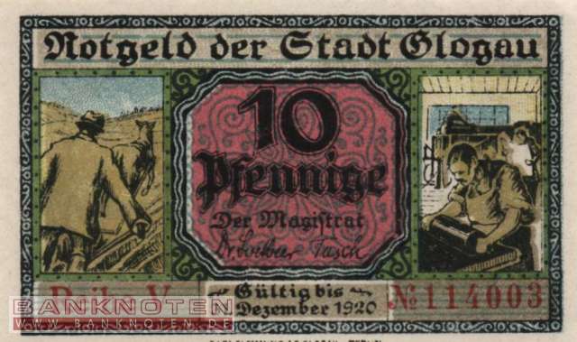 Glogau - 10  Pfennig (#VAG020_6c_UNC)