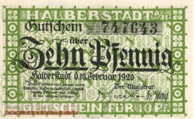 Halberstadt - 10  Pfennig (#VAH003_5a_UNC)