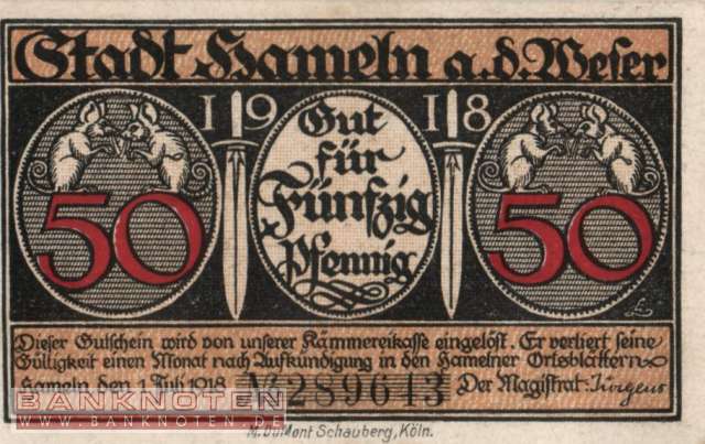 Hameln - 50  Pfennig (#VAH008_1b_UNC)