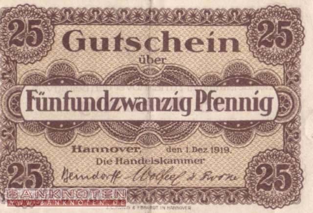 Hannover - 25  Pfennig (#VAH013_5a_XF)