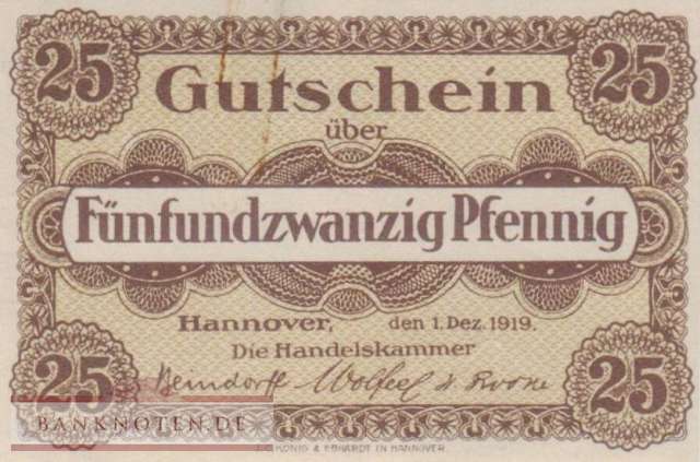 Hannover - 25  Pfennig (#VAH013_5c_AU)