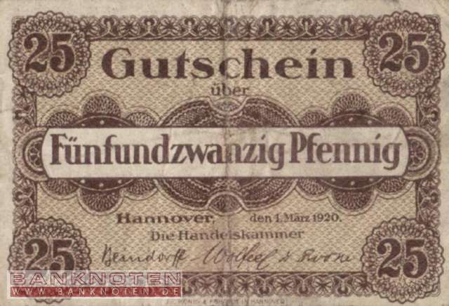 Hannover - 25  Pfennig (#VAH013_6a_VF)