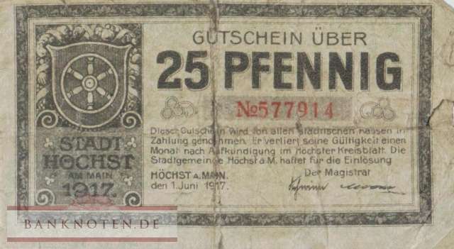 Höchst - 25  Pfennig (#VAH044_4_G)