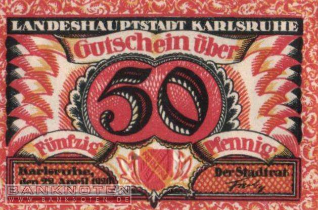 Karlsruhe - 50  Pfennig (#VAK010_1_UNC)