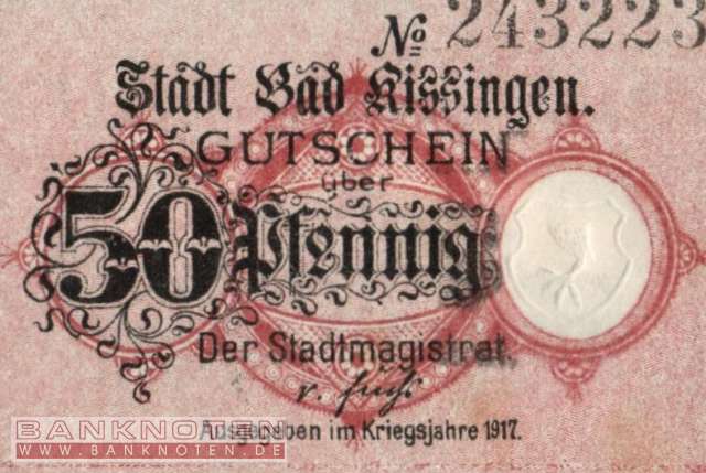 Kissingen, Bad - 50  Pfennig (#VAK027_1b_UNC)