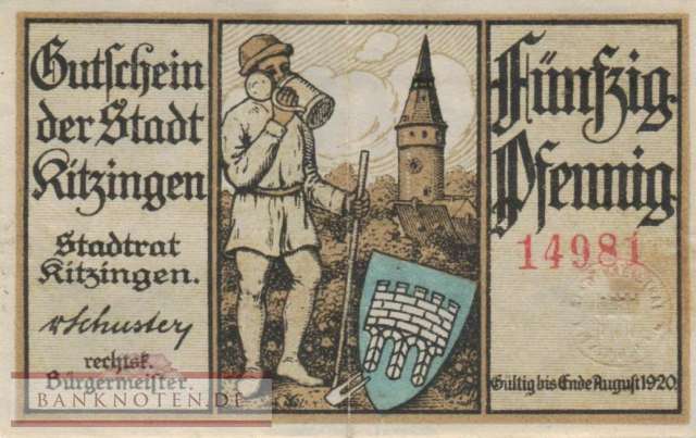 Kitzingen - 50  Pfennig (#VAK028_11a_XF)