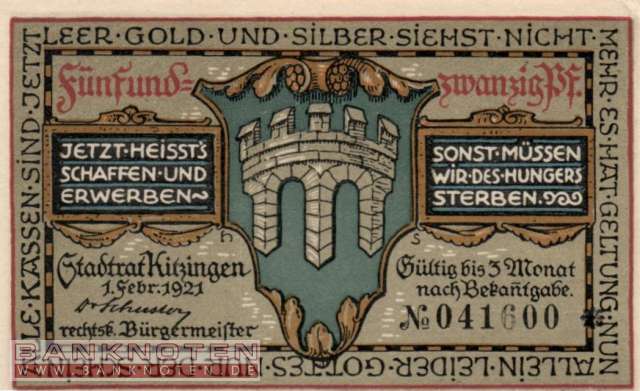 Kitzingen - 25  Pfennig (#VAK028_19a_UNC)