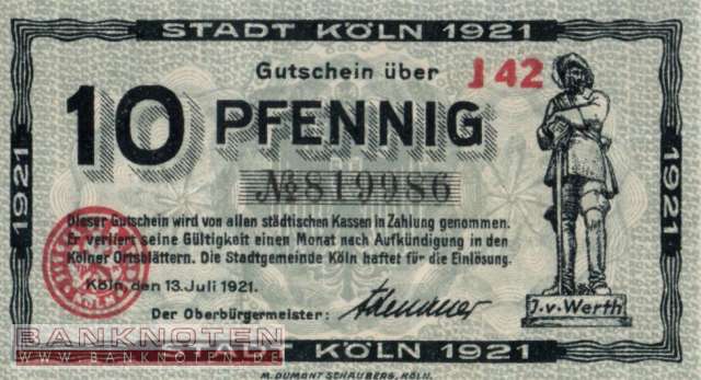 Köln - 10  Pfennig (#VAK030_17a_UNC)