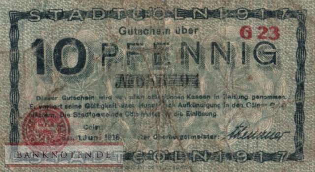 Köln - 10  Pfennig (#VAK030_4a_VG)