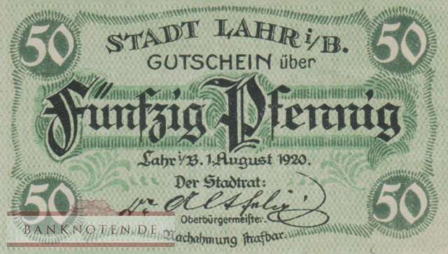 Lahr i. Br. - 50  Pfennig (#VAL006_10a_UNC)