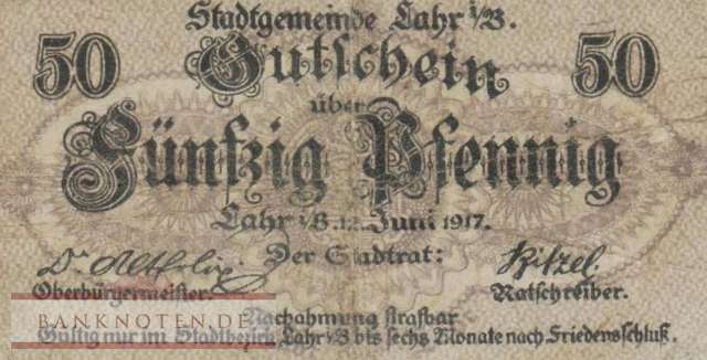 Lahr i. Br. - 50  Pfennig (#VAL006_5_F)