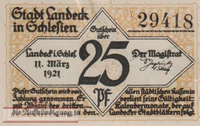 Landeck,  Bad - 25  Pfennig (#VAL008_5c_AU)