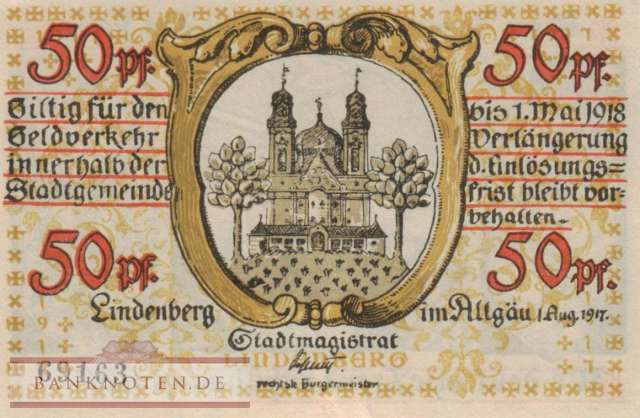 Lindenberg i. Allgäu - 50  Pfennig (#VAL047_2b_AU)