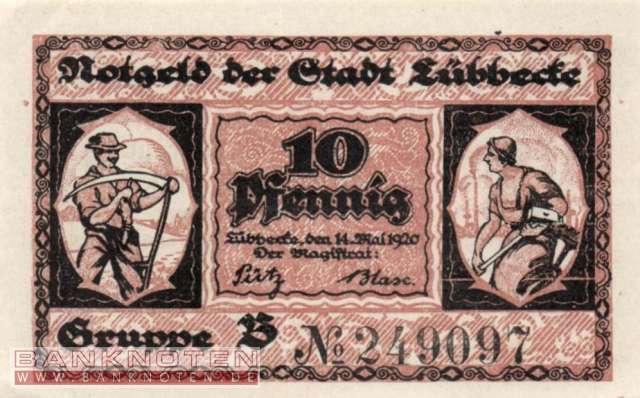 Lübbecke - 10  Pfennig (#VAL067_1b_UNC)