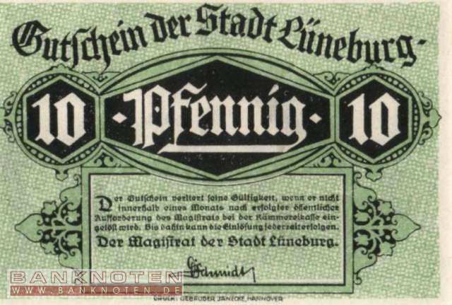 Lüneburg - 10  Pfennig (#VAL074_2a_UNC)