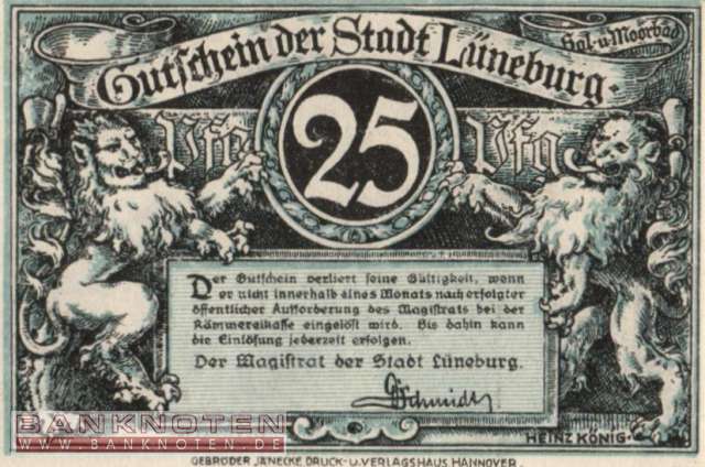 Lüneburg - 25  Pfennig (#VAL074_2b_UNC)