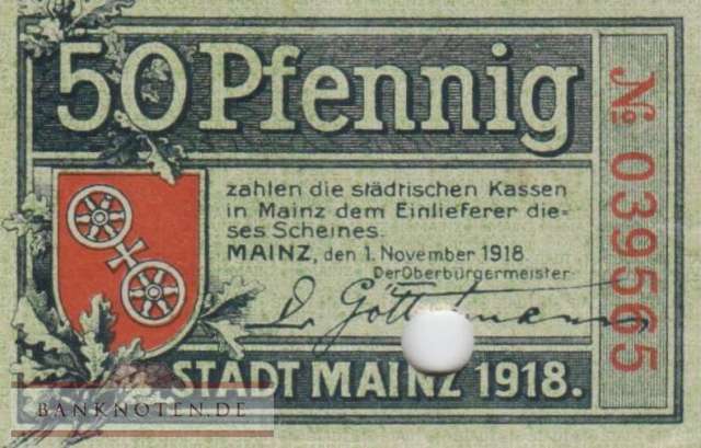 Mainz - 50  Pfennig - cancelled (#VAM004_2E_VF)