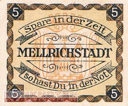 Mellrichstadt - 5  Pfennig (#VAM029_3a_UNC)