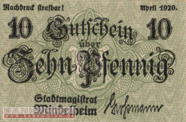 Mindelheim - 10  Pfennig (#VAM040_5b_UNC)