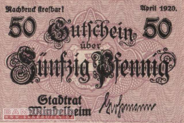 Mindelheim - 50  Pfennig (#VAM040_6c_UNC)