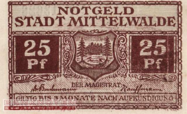 Mittenwalde - 25  Pfennig (#VAM042_1b_UNC)