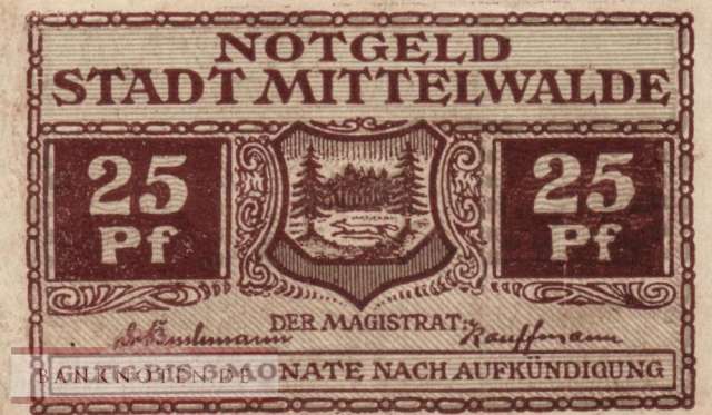 Mittenwalde - 25  Pfennig (#VAM042_1b_XF)