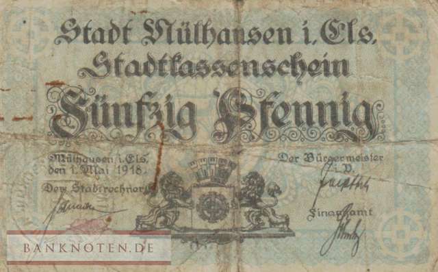 Mühlhausen im Elsass - 50  Pfennig (#VAM051_2_VG)
