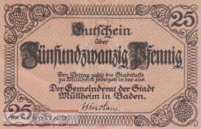 Müllheim - 25  Pfennig (#VAM052_1_UNC)