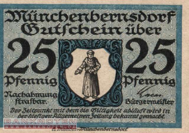 Münchenbernsdorf - 25  Pfennig (#VAM056_4b_UNC)