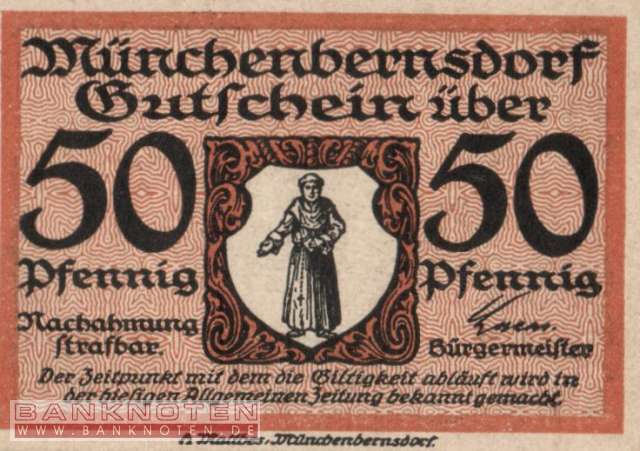 Münchenbernsdorf - 50  Pfennig (#VAM056_4c_UNC)