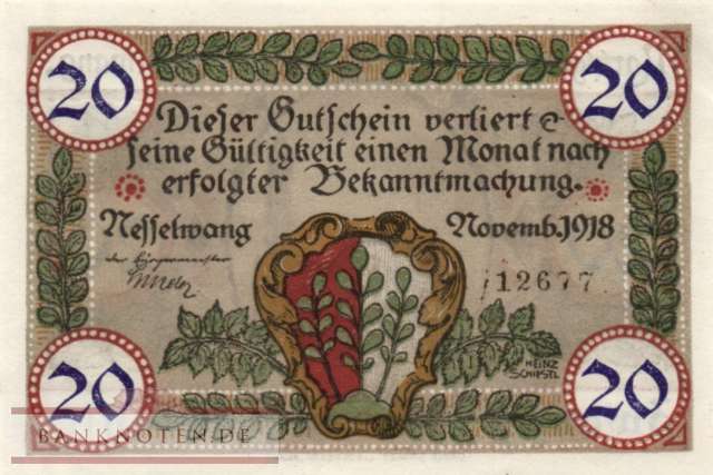 Nesselwang - 20  Pfennig (#VAN009_3b_AU)